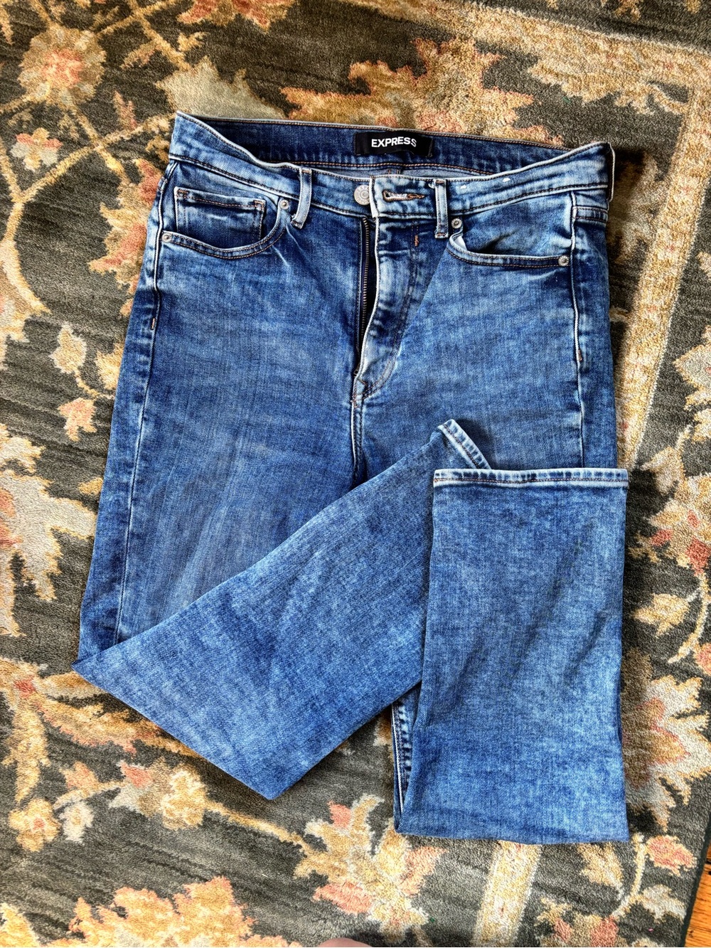 Express High Rise Ankle Jean Vintage Wash